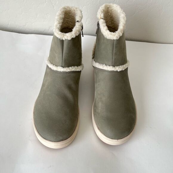 Clarks Step Glow Rose Sherpa Side Zip Boots NEW NWOT - Picture 4 of 11